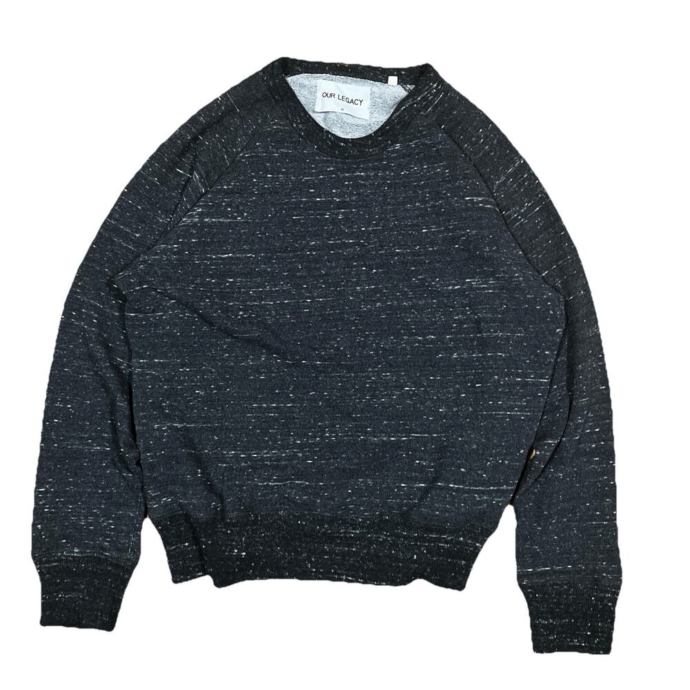 Our Legacy Grey Buclé Sweatshirt Size 46 Casual Crewneck Sweater Pullover